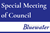Special Meeting of Council—October 14