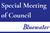 Special Meeting of Council—October 16